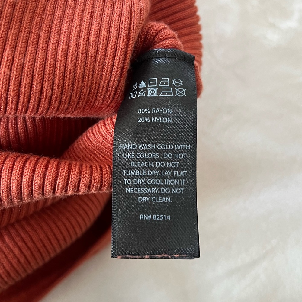 House of Harlow 1960 Rust Orange Ribbed Bodycon Midi Dress - Picture 5 of 9
